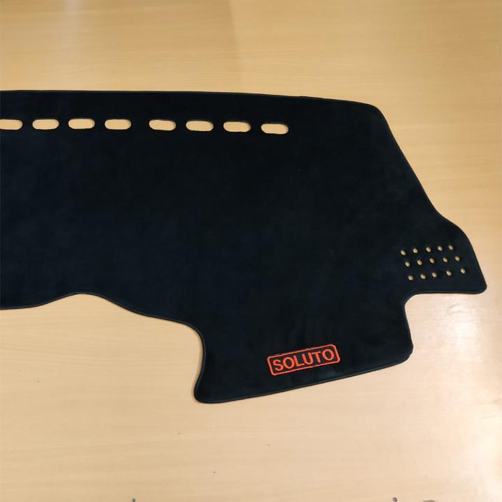 Thảm chống nóng taplo xe kia soluto thảm nhung 3 lớp  cách nhiệt đế cáo su chống trơn