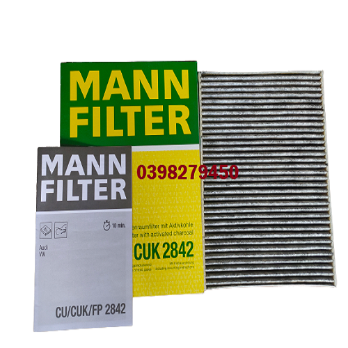 LỌC GIÓ ĐIỀU HÒA MANN FILTER CHO VW GROUP(AUDI/SEA/VM),PORSCHE CUK2842 (MÃ:7H0 819 631 A; JZW 819 653 E; 955.572.219.10)