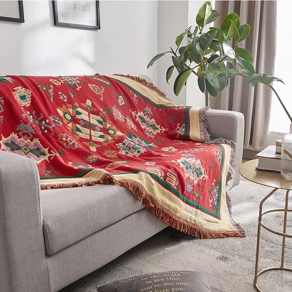 Khăn Phủ Sofa, Thảm Vintage, Thảm 2 Măt Ấn Độ 230 x 180cm