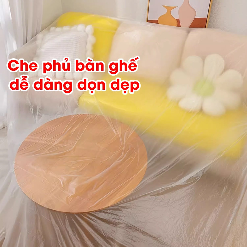 Màng bọc nilon che bụi đa năng KM 4794 keo dính 1 đầu cuộn 4x10m/ 4x20m hàng Nhật
