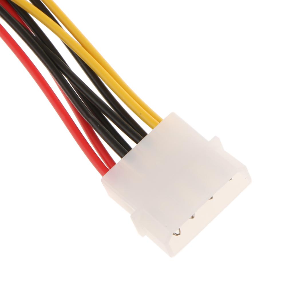 4-pin Molex to SATA Power 15-pin Connector Converter Adapter Cable