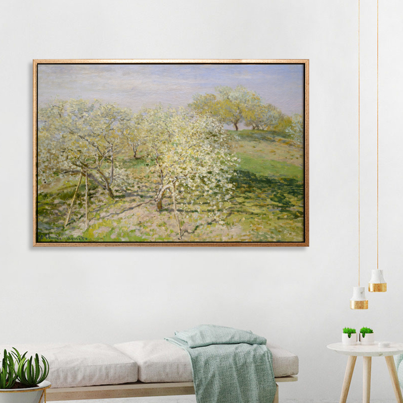 Tranh in canvas trang trí treo tường danh hoạ thế giới Spring (Fruit Trees in Bloom) 50x90cm