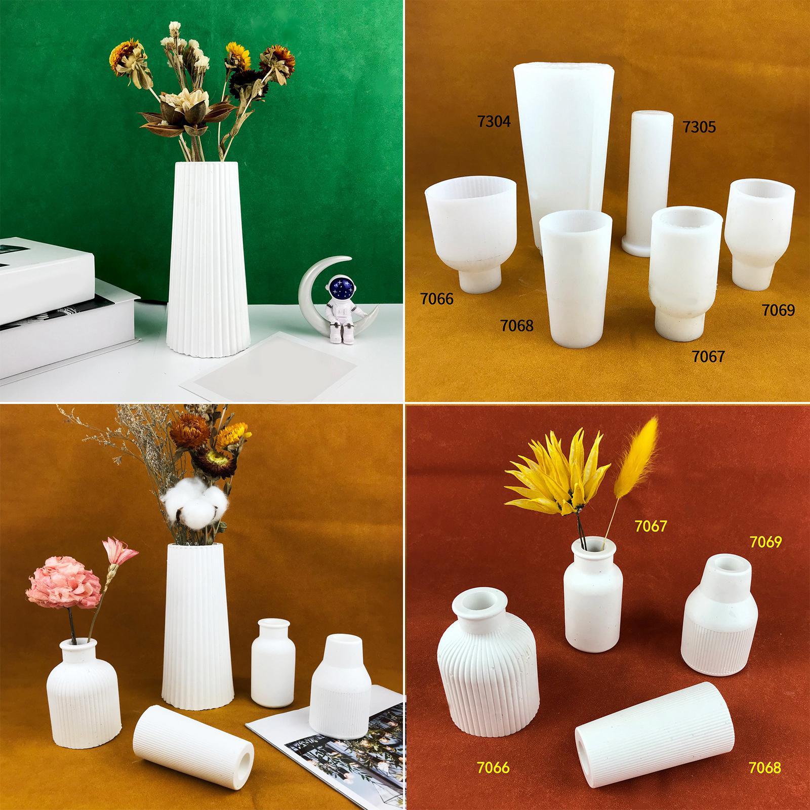 Resin Casting DIY Epoxy Tool Table Centerpieces Clay Vase Silicone Mould
