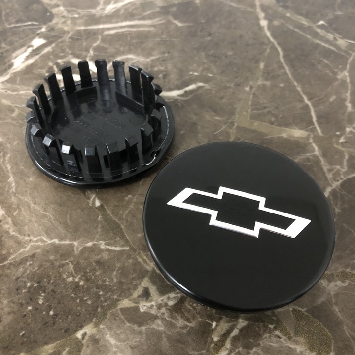 Logo chụp mâm, ốp lazang lắp cho bánh xe ô tô Chevrolet GZ68, chất liệu nhựa ABS, đường kính ngoài 68mm, đường kính trong 57mm