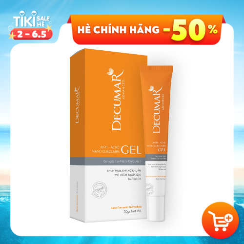 Gel ngừa mụn viêm thâm đầu đen  Decumar Advanced 20 gr hoàn toàn mới