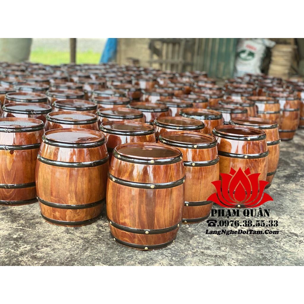 Thùng gỗ đựng rượu vang 5l kèm túi đựng r.u.o.u