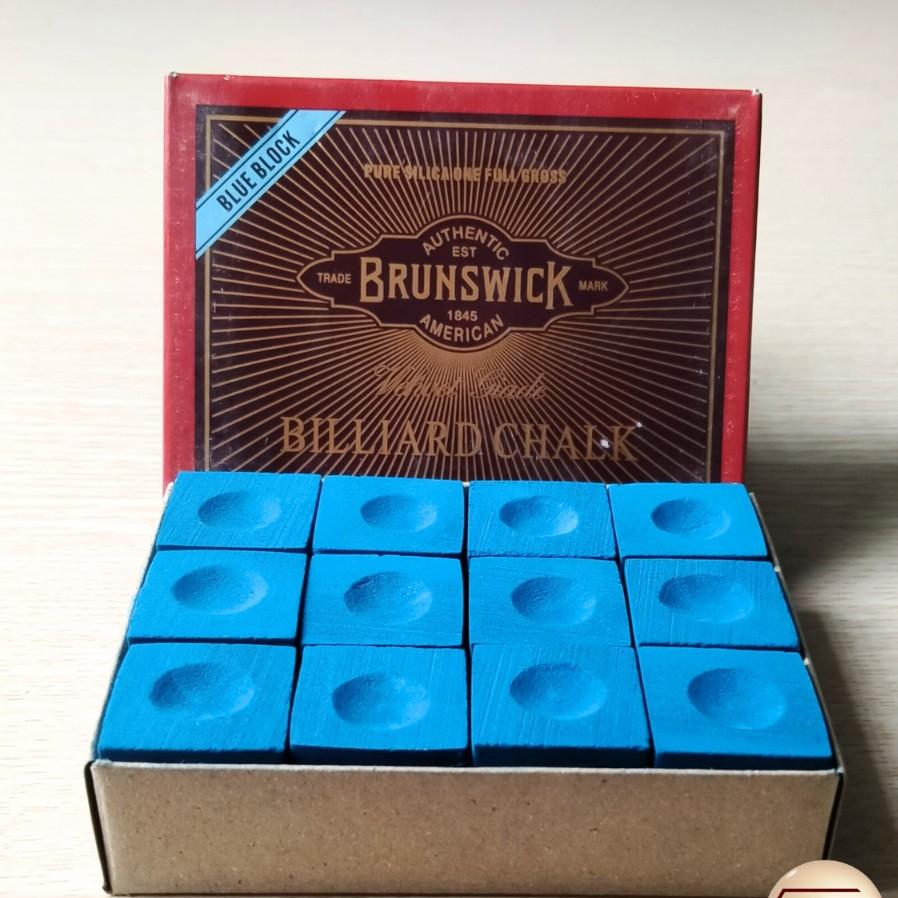 Lơ Bida BRUNSWICK Nhập Khẩu Tầm Trung Ít Bụi, Độ Bám Cao,Phấn Bi A Không Độc Hại Cho Da Tay- 1 Hộp - BIDA TRƯỜNG THỌ