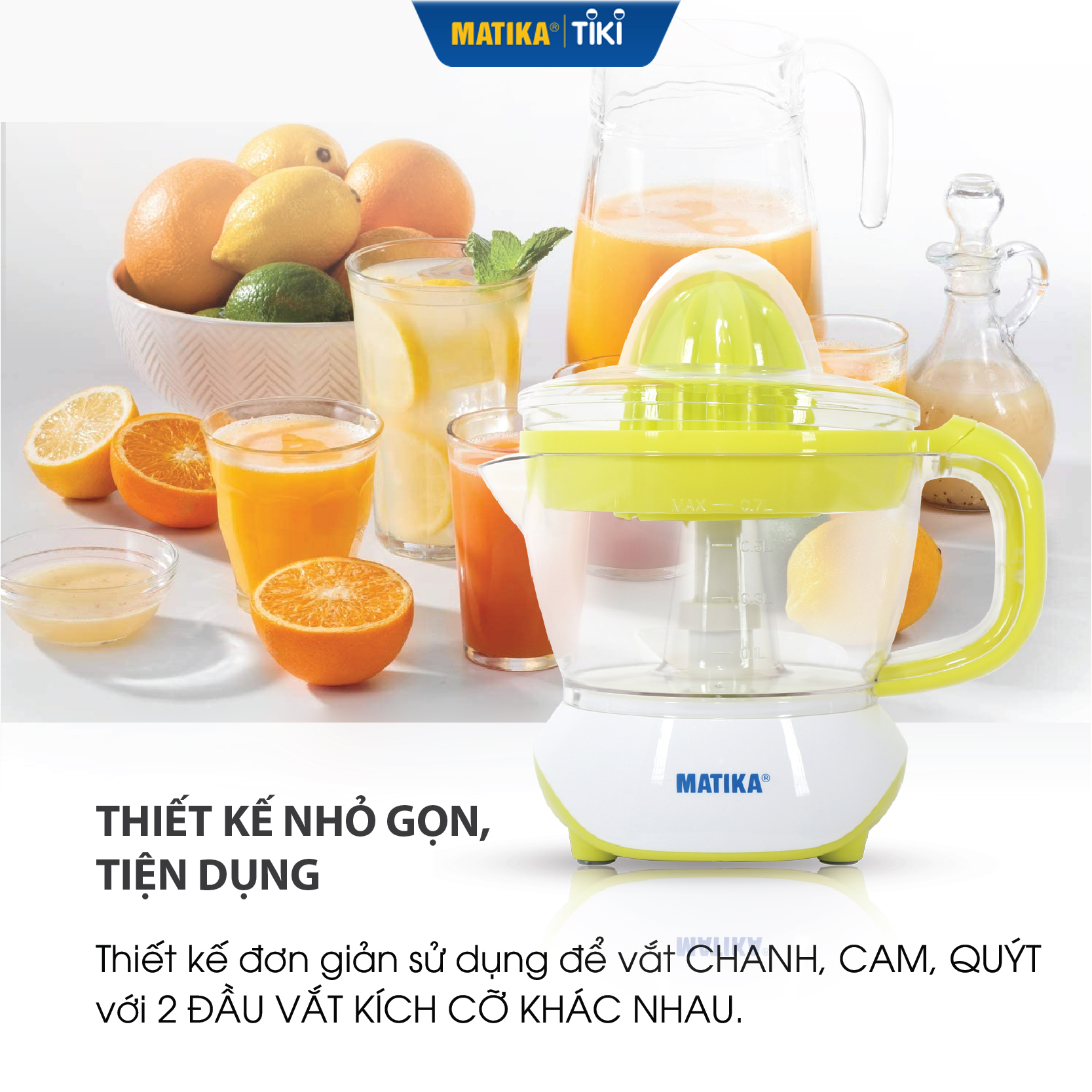 Máy Vắt Cam MATIKA Dung Tích 700ml MTK-3307 - Hàng chính hãng