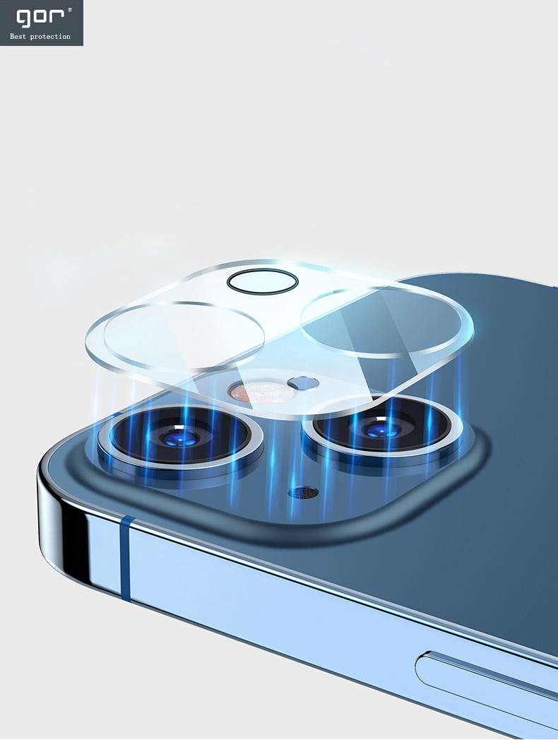 Miếng Dán Kính Cường Lực Camera chống trầy GOR cho iPhone 13 Mini / 13 / 13 Pro / 13 Pro Max - Hàng Nhập Khẩu