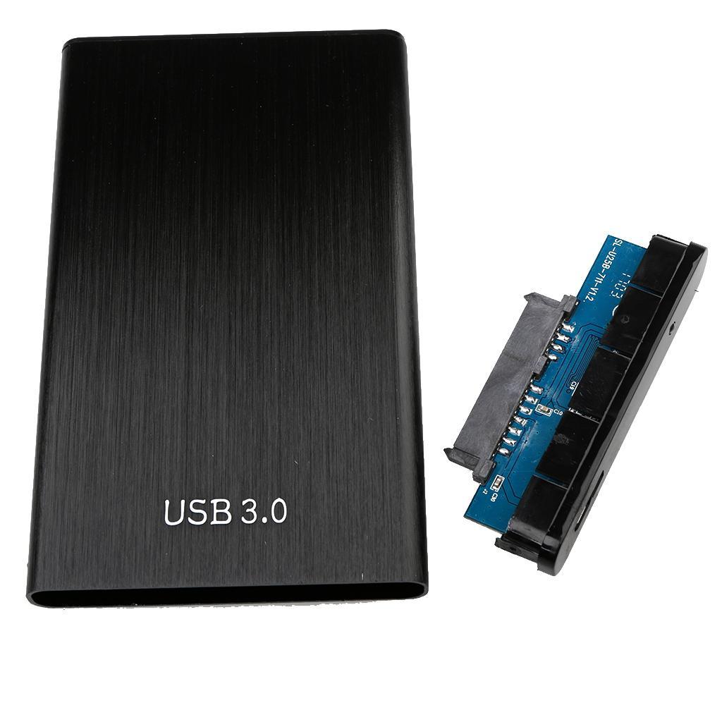 2.5 inch USB3.0 SSD HDD Enclosure 6Gbps SATA Stylish Aluminum Black
