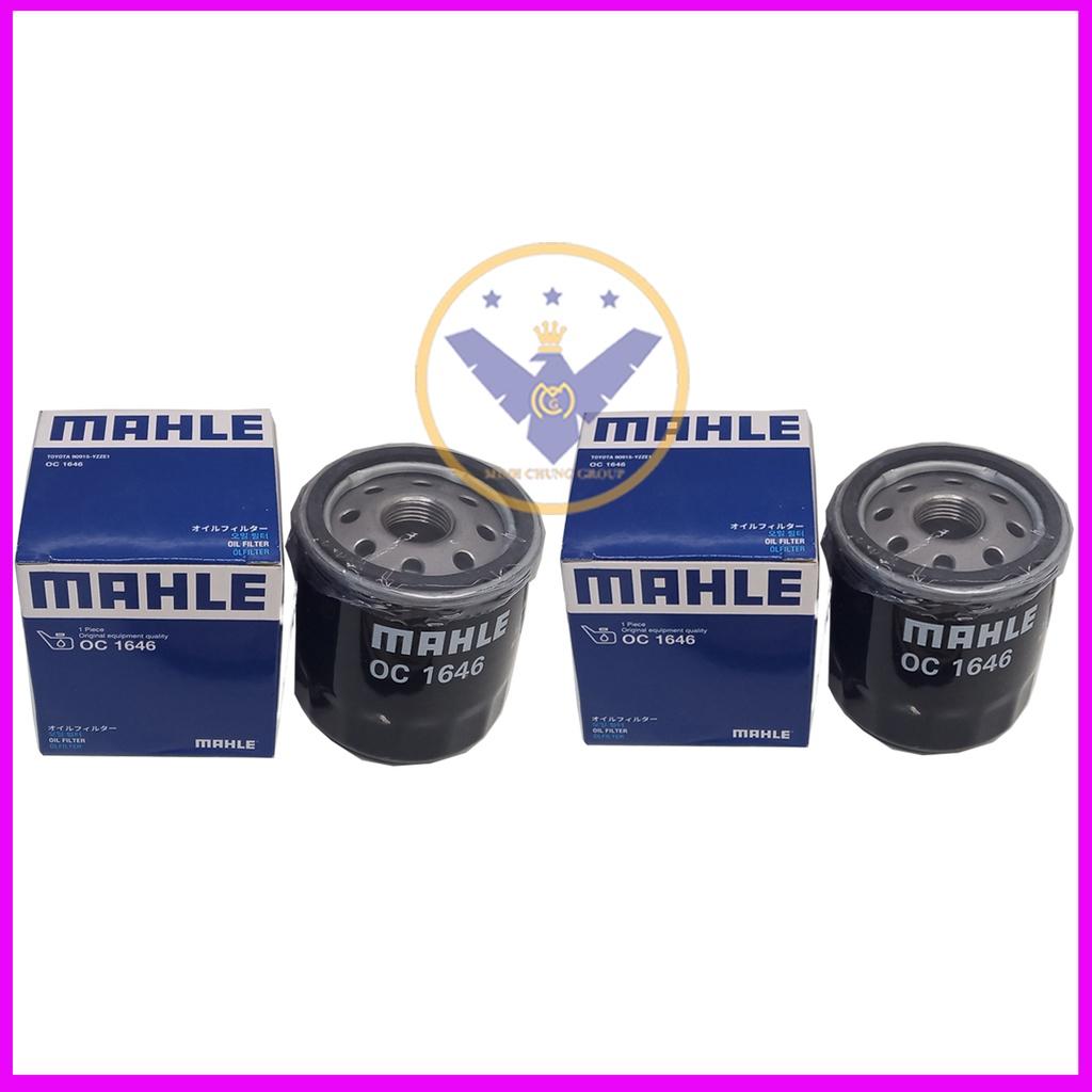 COMBO 2 Lọc nhớt chính hãng Mahle OC - 1646 cho xe Toyota Vios, Wigo, Yaris, Rush, Camry, Corolla cross, Veloz