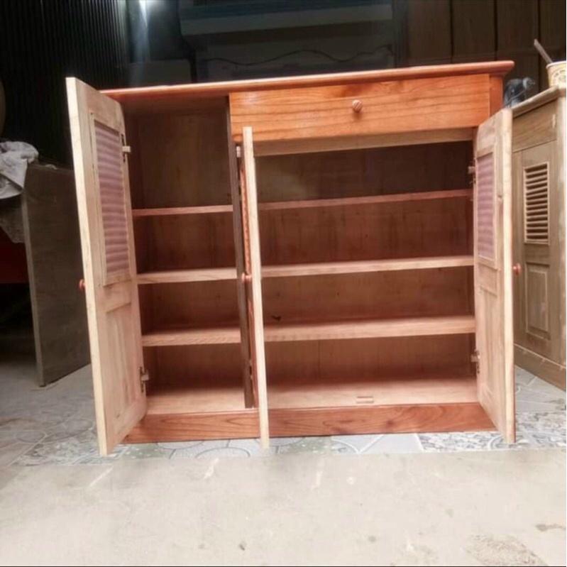 Tủ giày gỗ xoan ta đủ loại 2 cánh , 3 cánh , 4 cánh ( có sẵn)