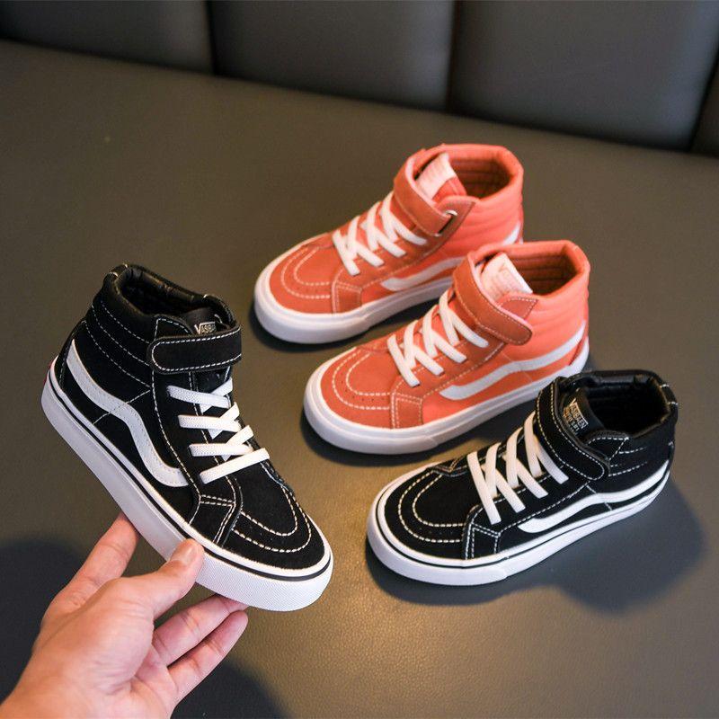 Giày Thể Thao Cao Cổ Bằng Vải Bạt Thời Trang Xuân Thu 2023 Dành Cho Trẻ Em giày thể thao