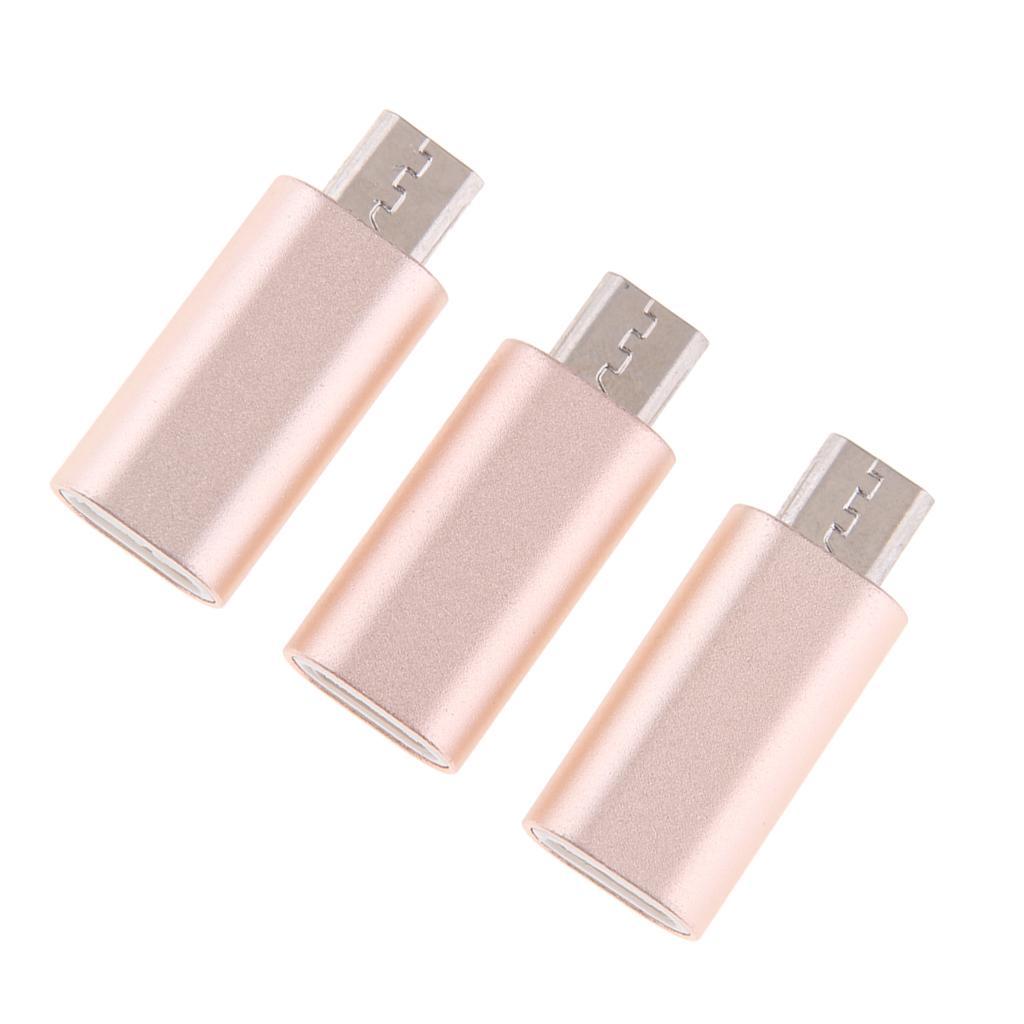 3Piece Micro USB Converter Adapter Charge Data Sync for iPhone