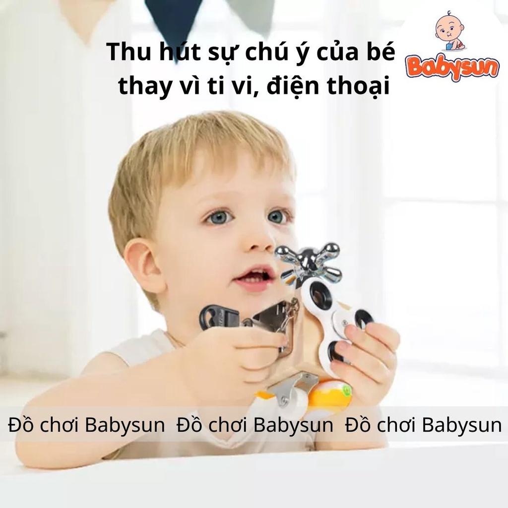 Hộp bận rộn 6in1 busy cube- giáo cụ Montessori đồ chơi thông minh cho bé rèn luyện vận động