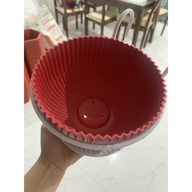 CHẬU TRÒN SÓNG NHỰA DÀY, XỊN