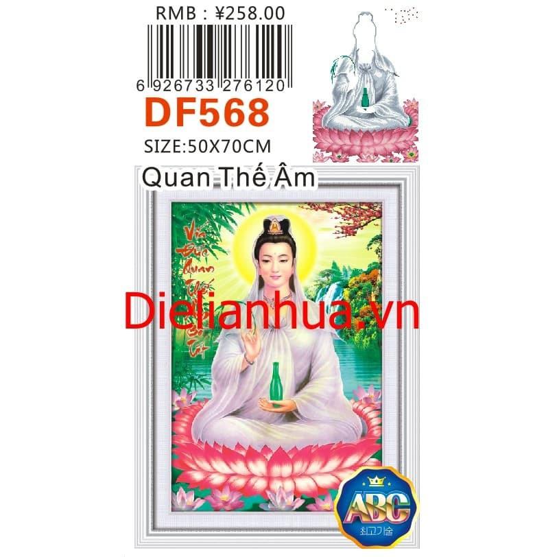 Tranh đá Quan Thế Âm Bồ Tát DF568 - kích thước: 50 * 70cm.