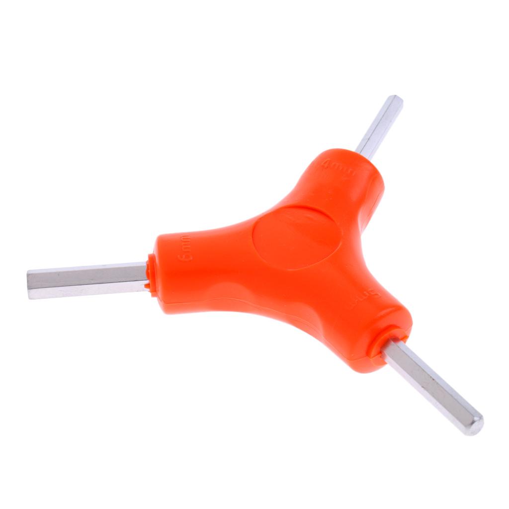 Multi-function Bike Bicycle Repair Tool 3 Way Hex Wrench Tool Size 4mm 5mm 6mm