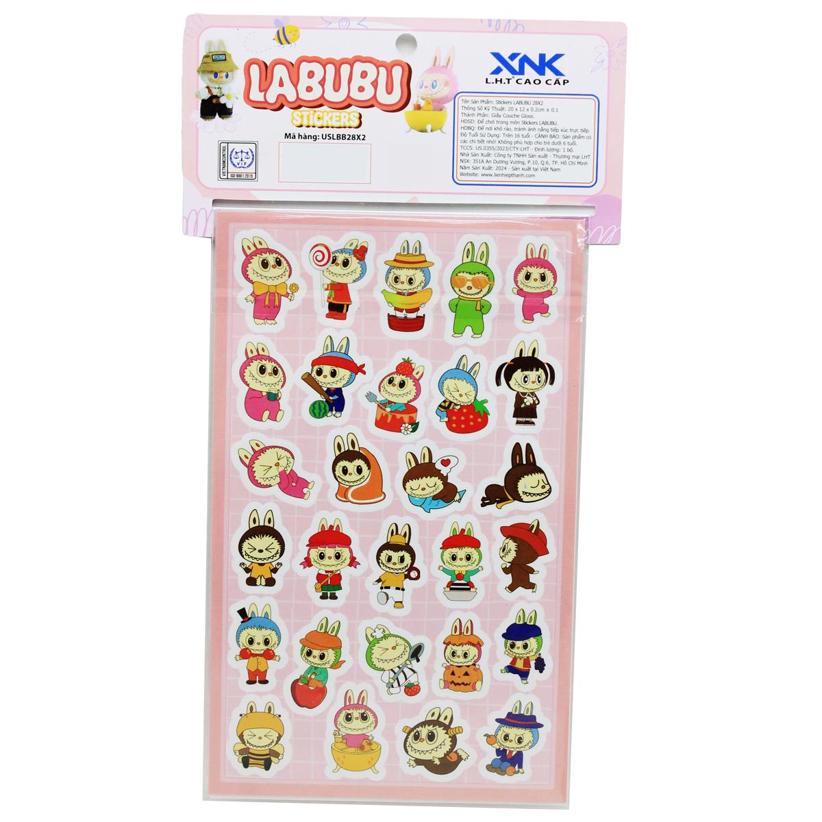 Bộ 2 Tờ Sticker LBB Vui Nhộn - Liên Hiệp Thành USLBB28X2