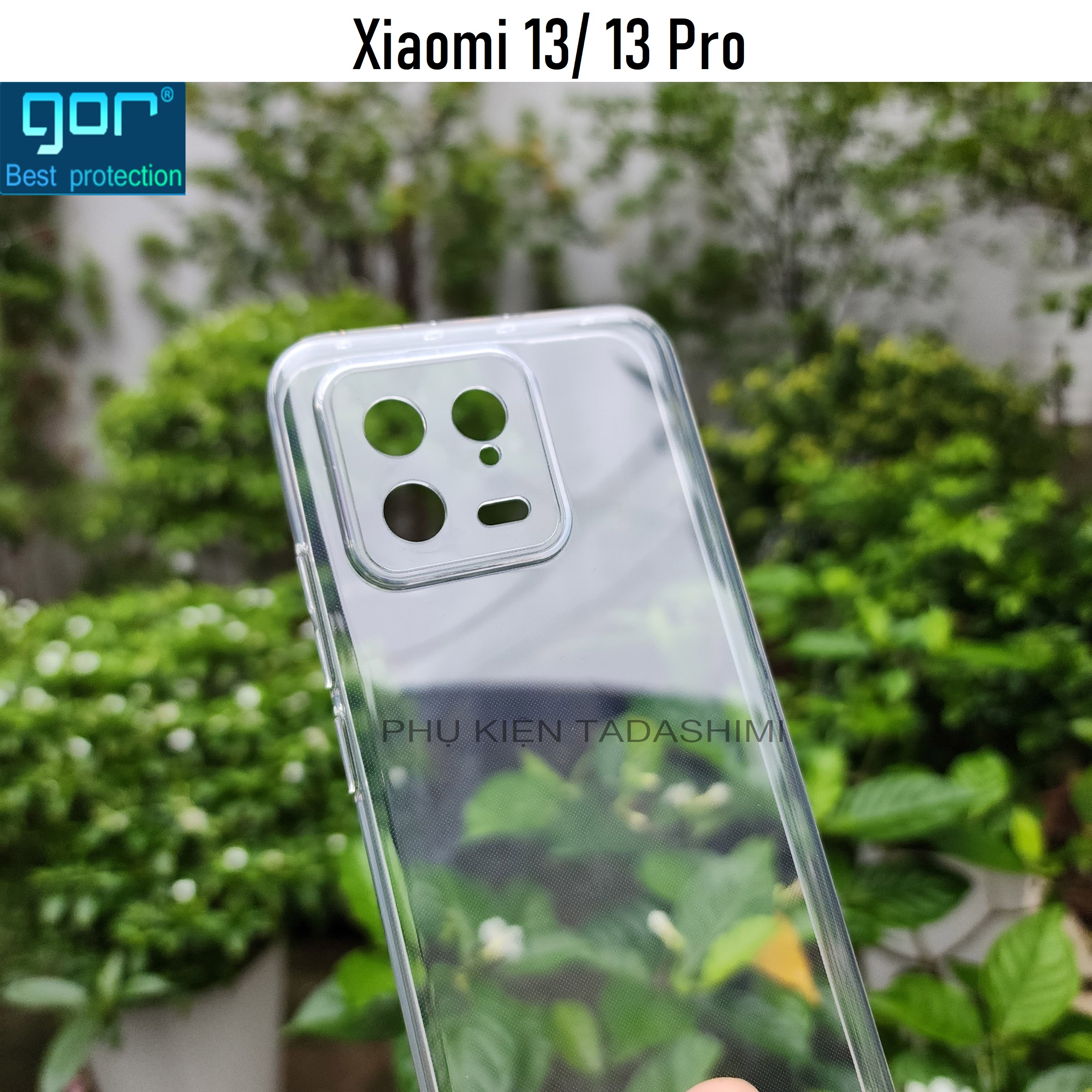 Ốp Lưng Dẻo Gor Cho Xiaomi 13/ Xiaomi 13 Pro Trong Suốt, Có Gờ Bảo Vệ Camera - Hàng nhập khẩu