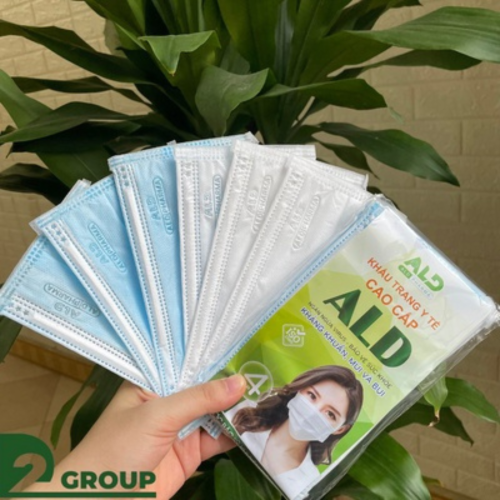 Khẩu trang y tế 4 lớp Cao Cấp chính hãng ALD hộp 50 chiếc