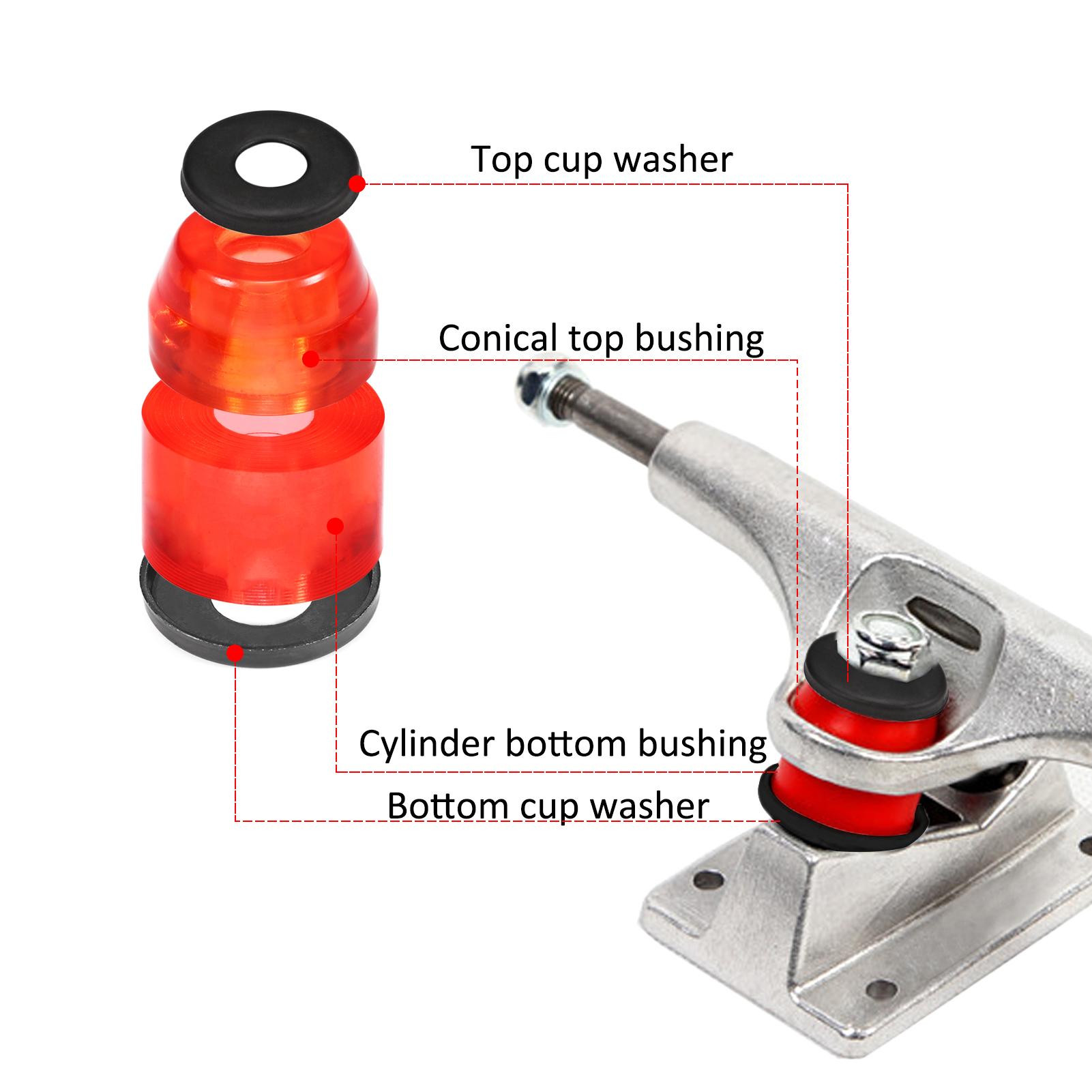 Bộ phụ kiện ván trượt ván longboard, có ống đệm cho 2 bánh xe