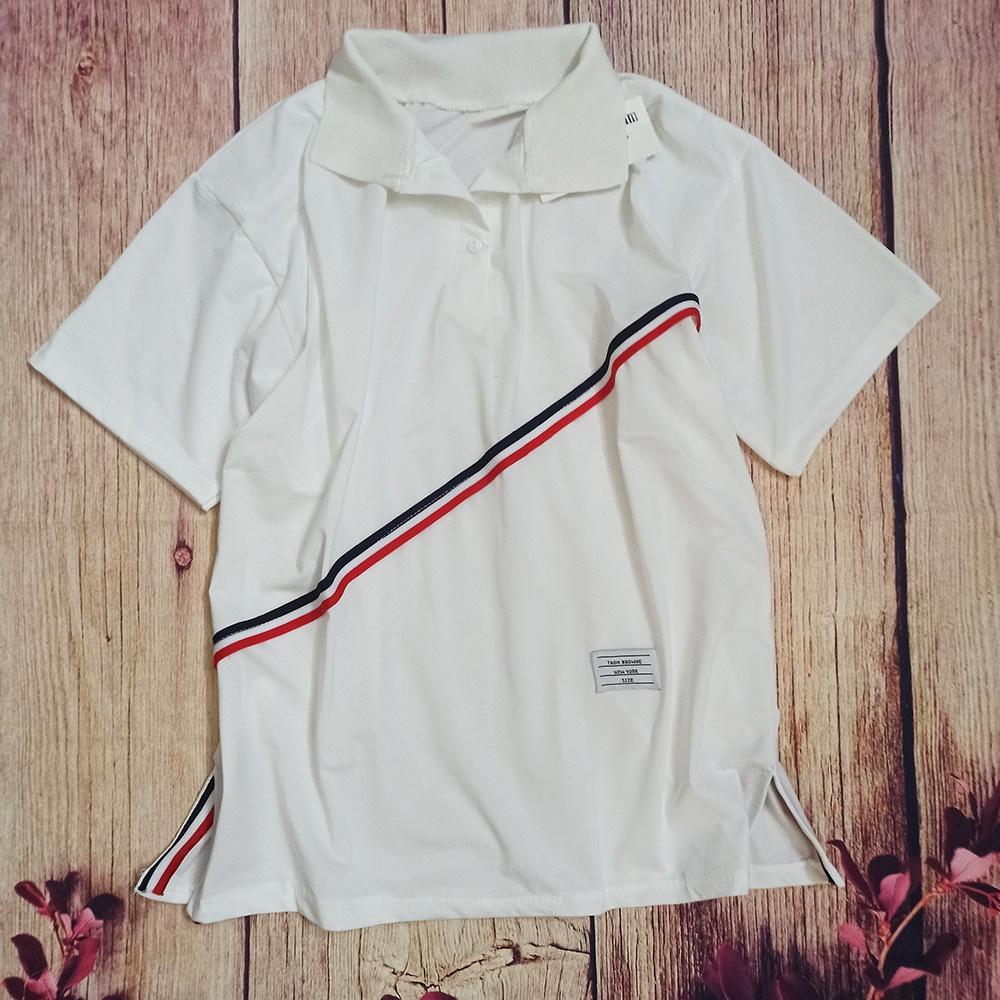 Áo phông nữ, áo polo cổ bẻ viền chéo