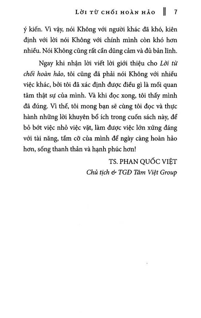 Lời Từ Chối Hoàn Hảo