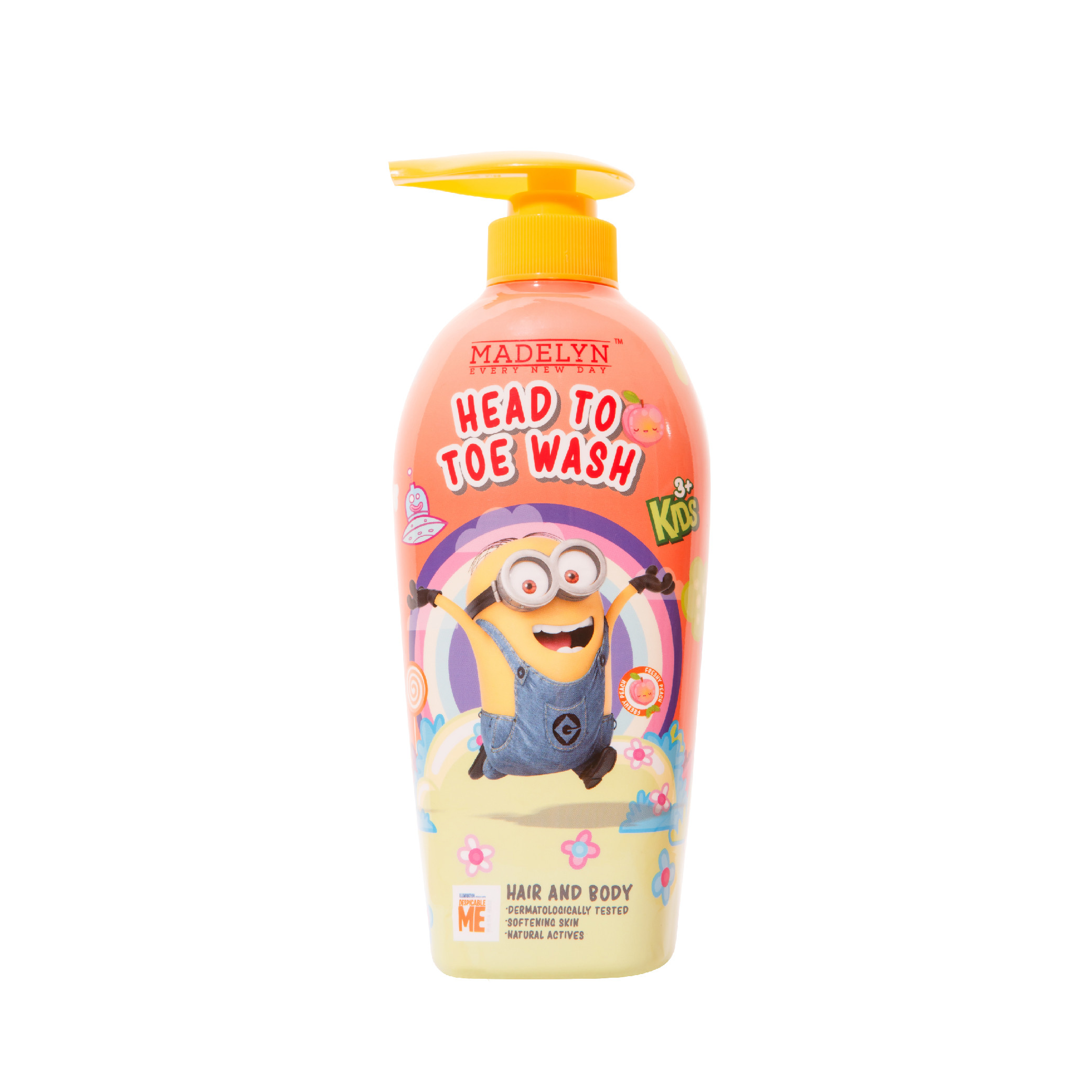 Tắm Gội Toàn Thân Hương Đào Tươi Dành Cho Trẻ Em (MINION MADELYN MINION KIDS HEAD TO TOE WASH PEACH) 500ml