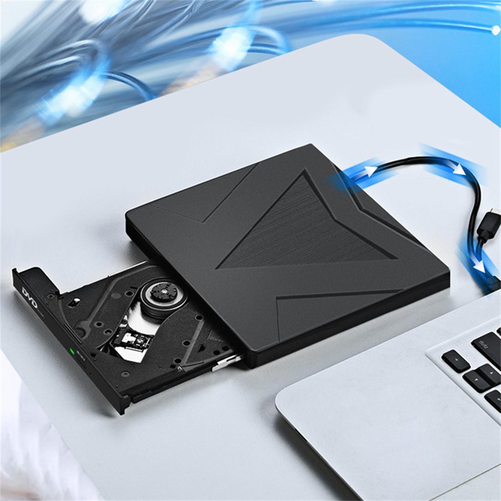 Computer Drive Burner USB 3.0 USB C Dual Ports DVD Rw Writer for Laptop