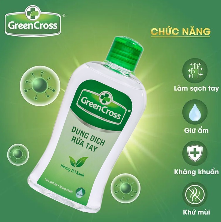 Nước rửa tay Green Cross - Dung tích 250ml