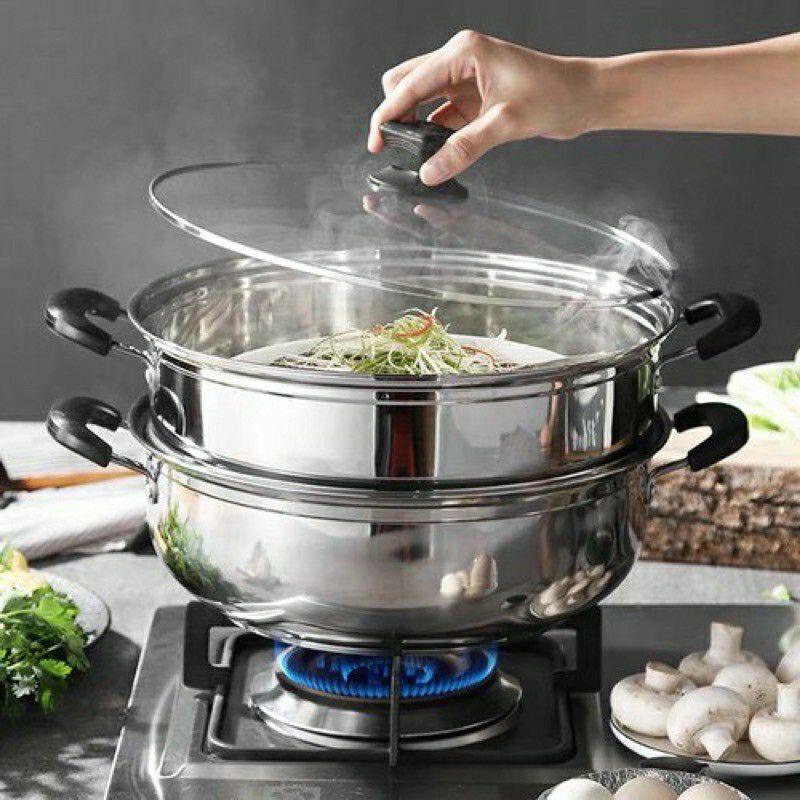 Nồi hấp inox 2 tầng 28cm