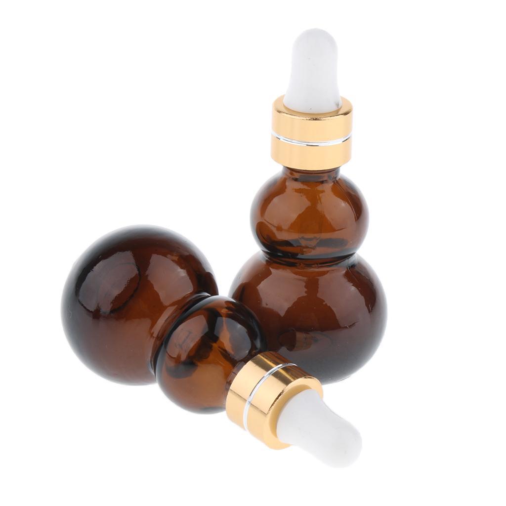 12 Pcs Amber Empty Refillable Glass Dropper Bottles For Essential Oil Makeup