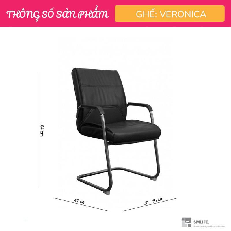 Ghế văn phòng chân quỳ bọc da SMLIFE Veronica