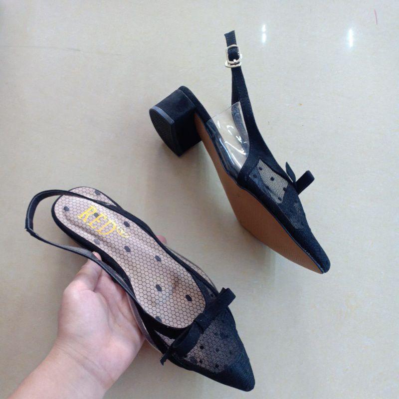 giày cao gót lưới và bệt lưới