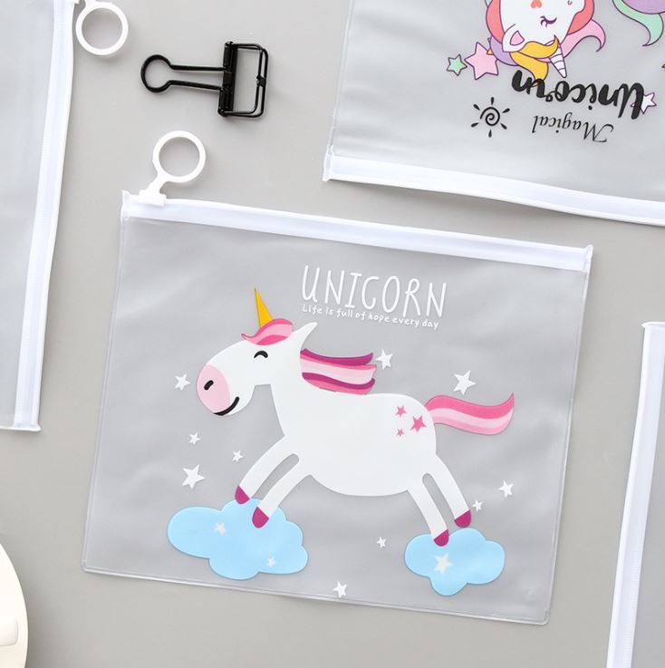 Túi Đựng Bút viết Zip Unicorn