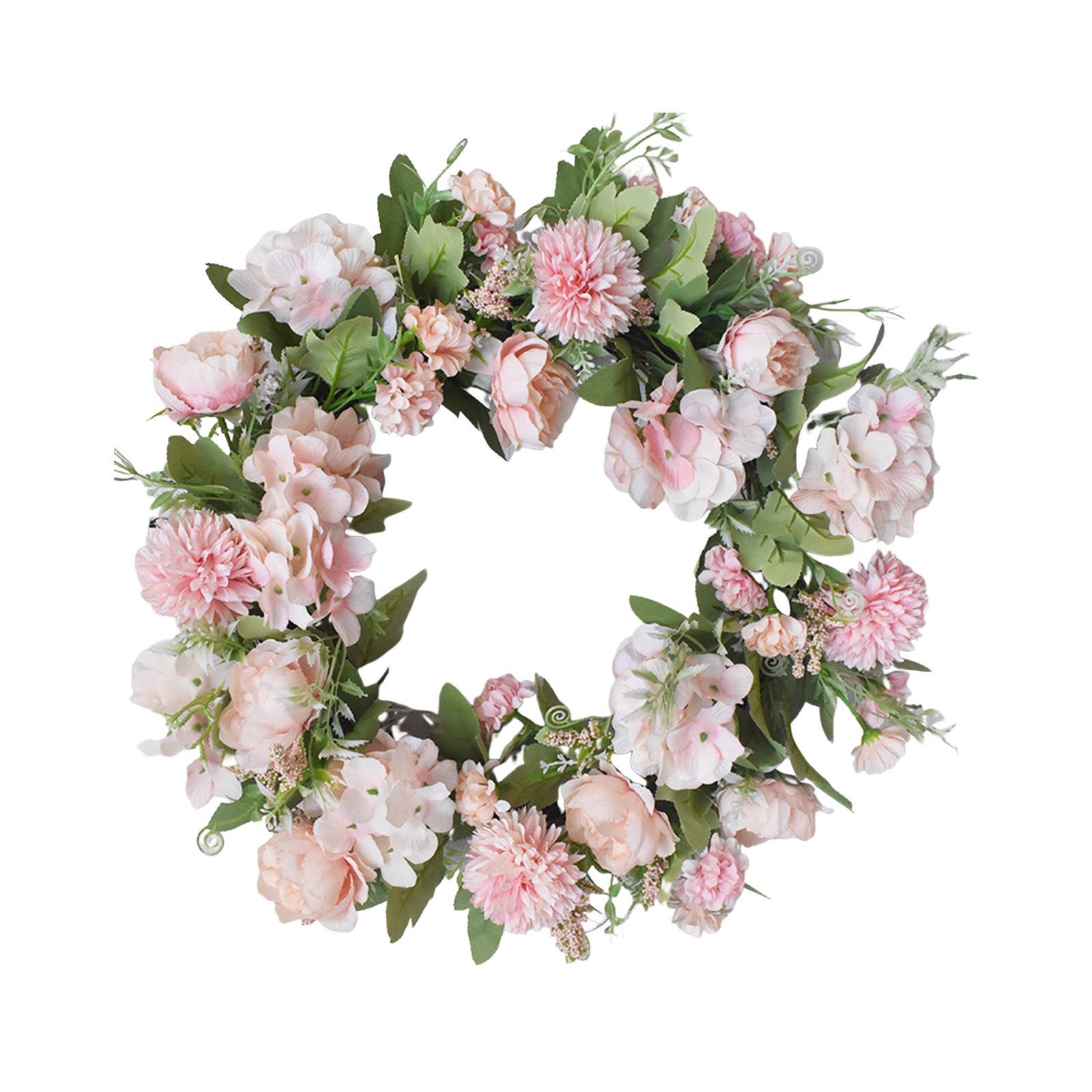Artificial Wreath Garland Floral Front Door Wreath for Wedding Outside Porch
