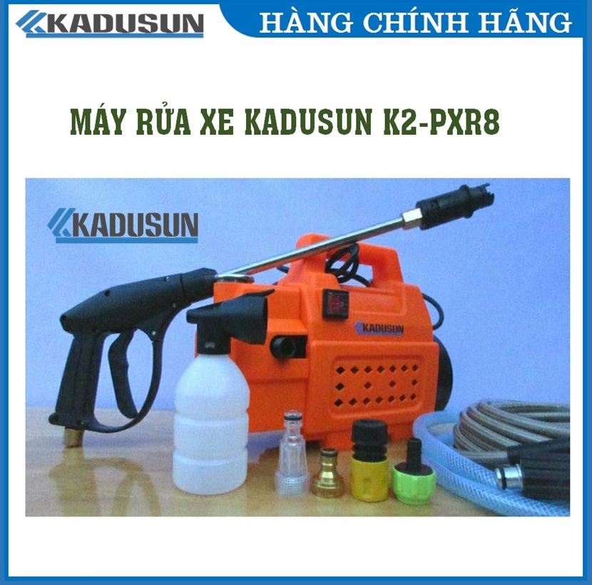 Máy rửa xe áp lực cao Kadusun K2-PXR8 Công suất 2500W chế độ Auto Stop Hàng chính hãng Máy rửa xe Kadusun K2-PXR8