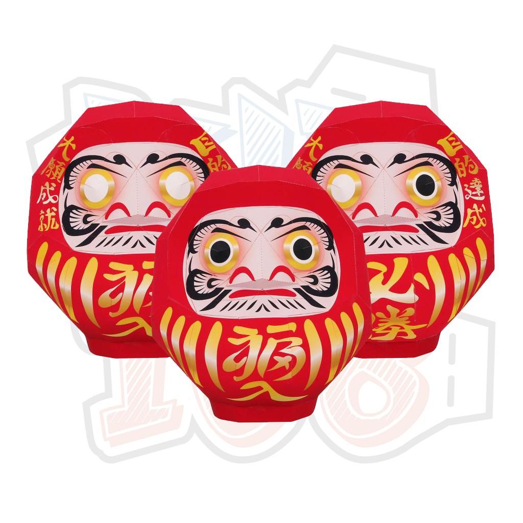 Mô hình giấy đồ chơi Nhật Bản Dharma Doll (Red