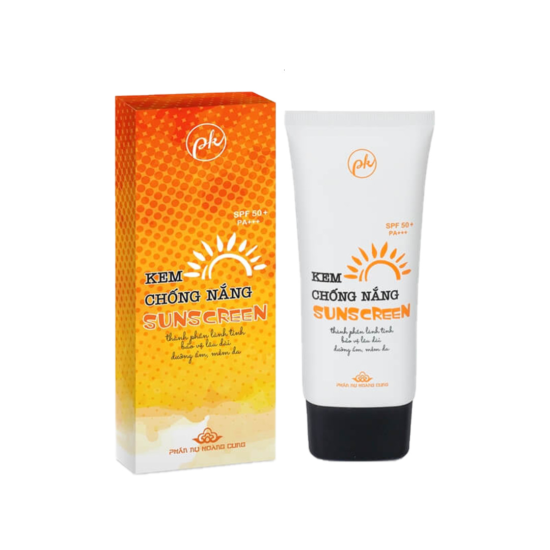 Kem Chống Nắng Cao Cấp Dưỡng Da - PK Sunscreen Chiết Xuất Từ Lòng Trắng Trứng Gà, Dịch Chiết Hoa Hồng và Sáp Ôliu l Chính Hãng Phấn Nụ Hoàng Cung.