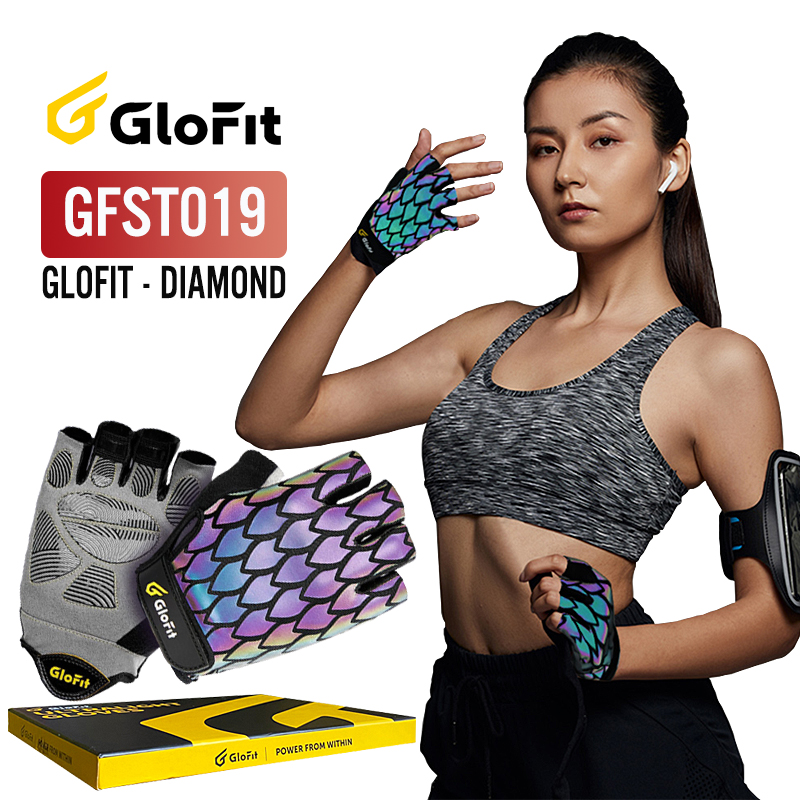 Găng Tay Tập Gym Thể Thao Glofit GFST019 - DIAMOND Dòng Găng Tay Hở Ngón Cao Cấp Chính Hãng Glofit Đầy Trẻ Trung Năng Động