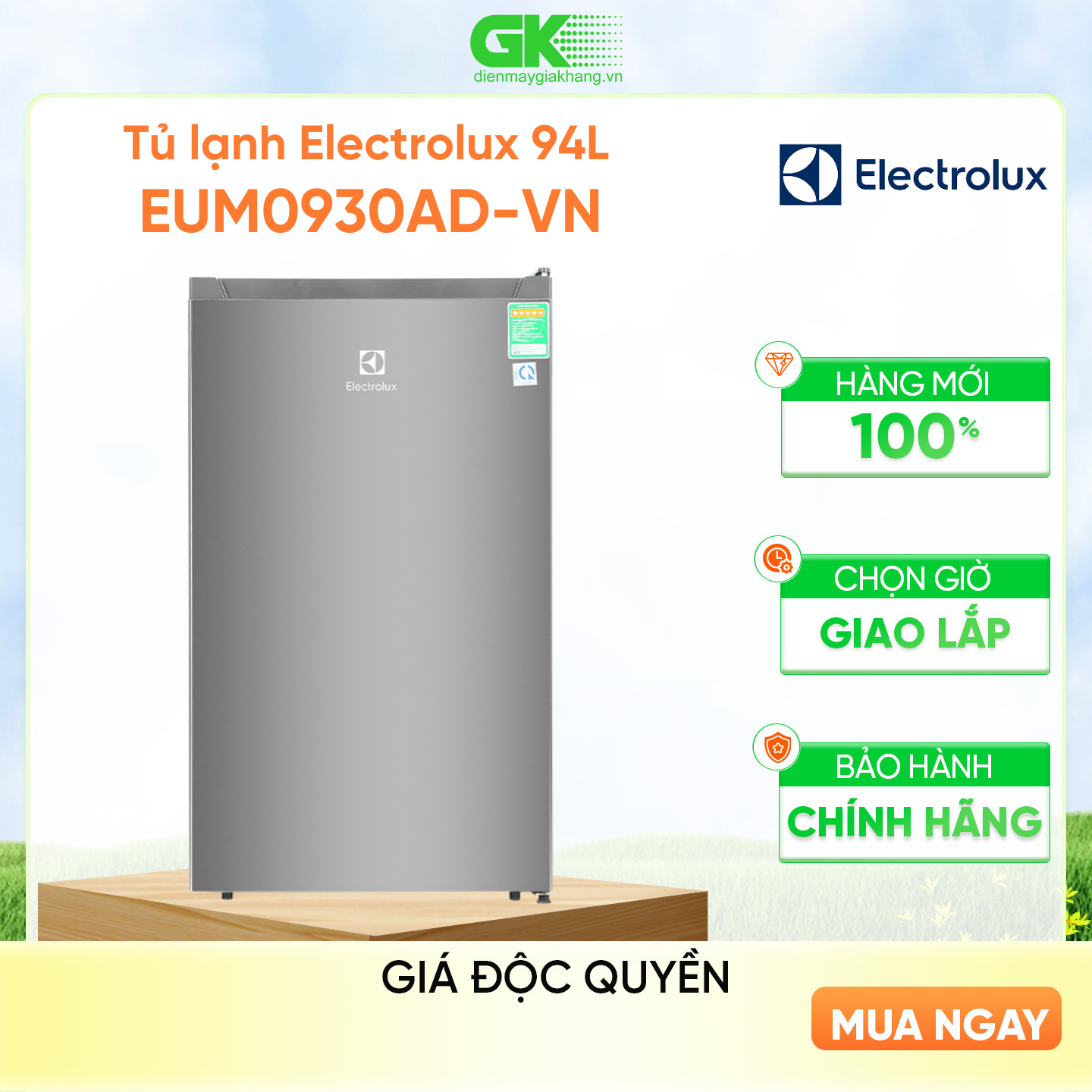 Tủ lạnh Electrolux 94 Lít EUM0930AD-VN