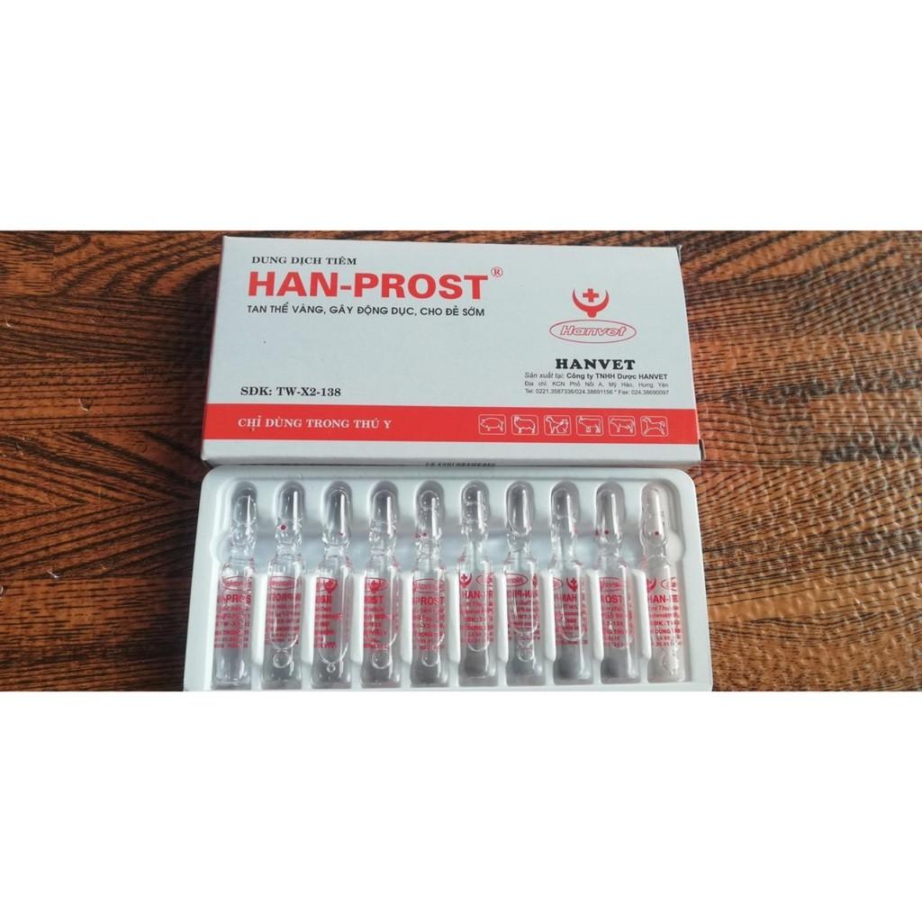 1 ống HAN-PROST 2 ml chuyên dùng cho gia súc, dê, cừu, ngựa, lợn, chó , mèo