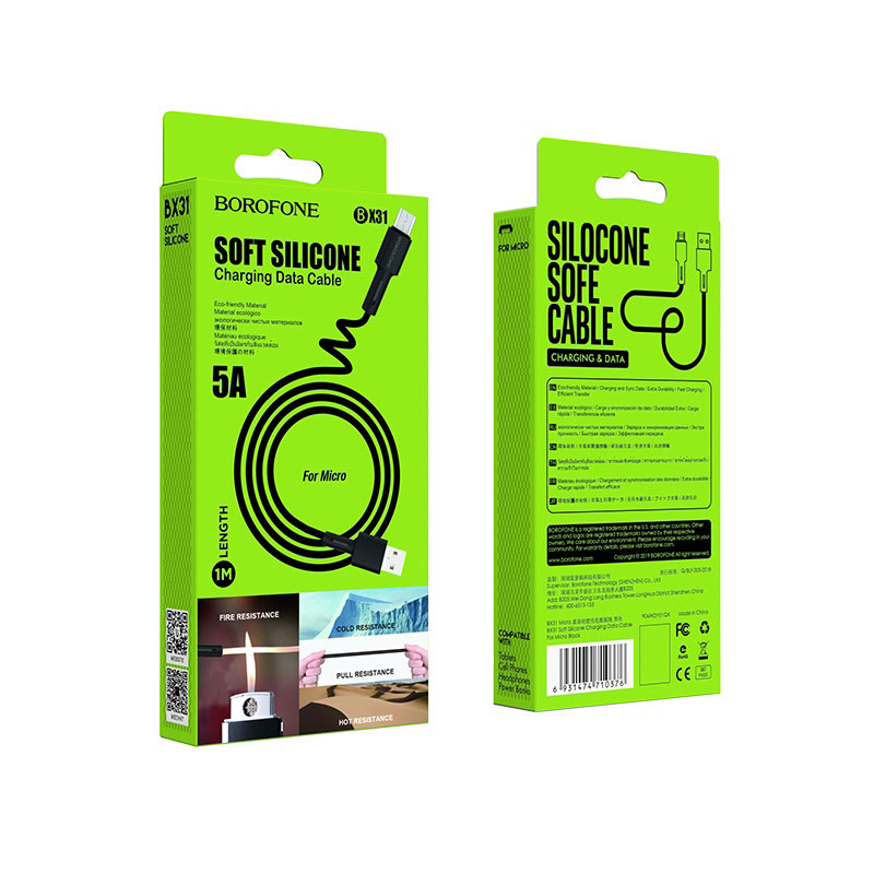 Dây Cáp Sạc Borofone BX31 Cổng Micro 1m - Hàng Chính Hãng
