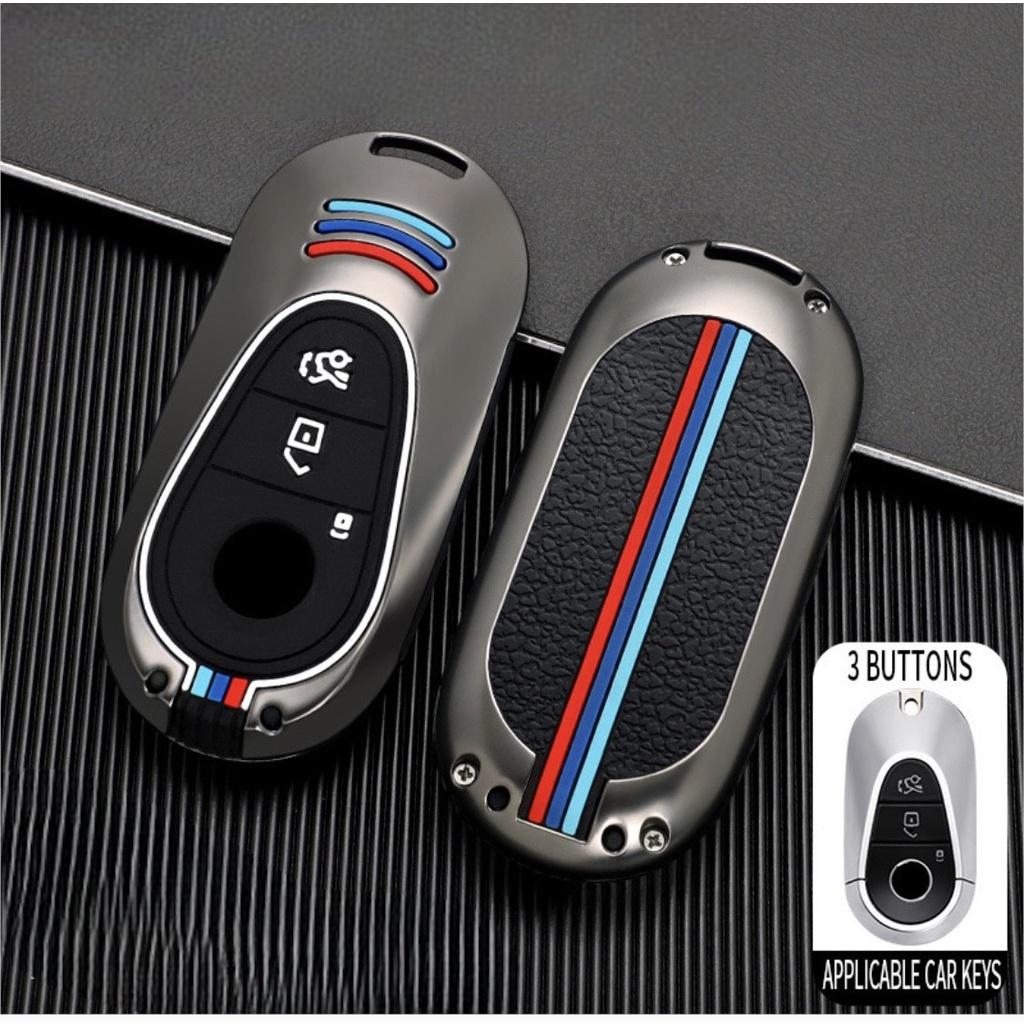 Ốp khóa kim loại xe ô tô SMART MERCEDES 2022 hợp kim kẽm cao cấp có phản quang kiểu dáng thể thao