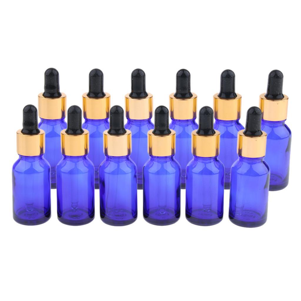 12x Refillable Dropper Bottles Empty Jar Canning for Cosmetics Essential Oil