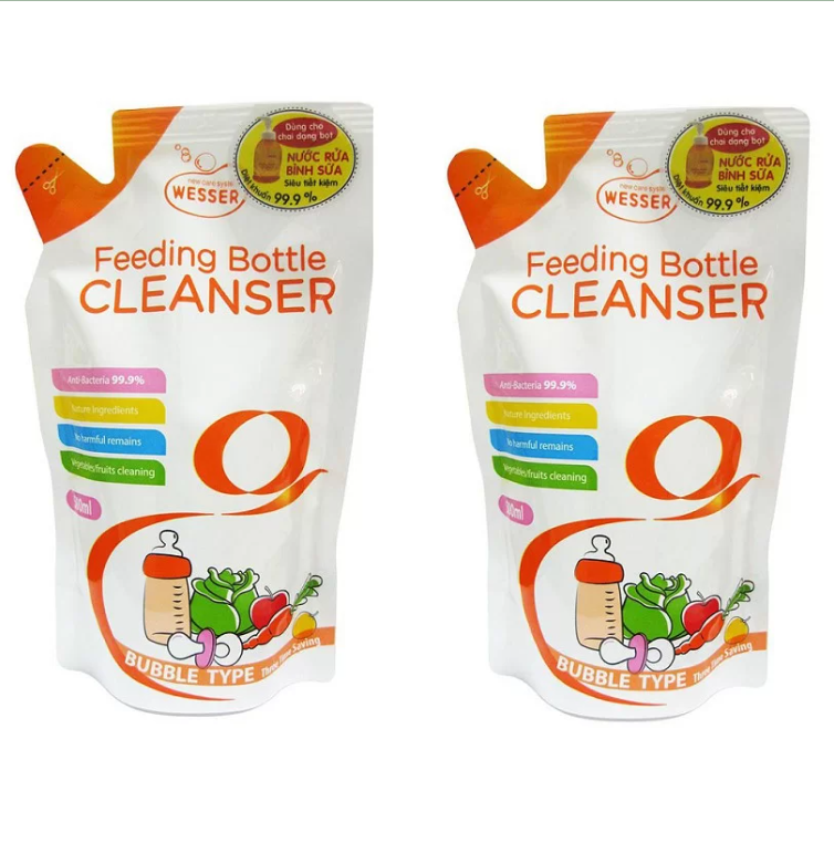 Nước Rửa Bình Sữa Wesser Dạng Gói (500ml)