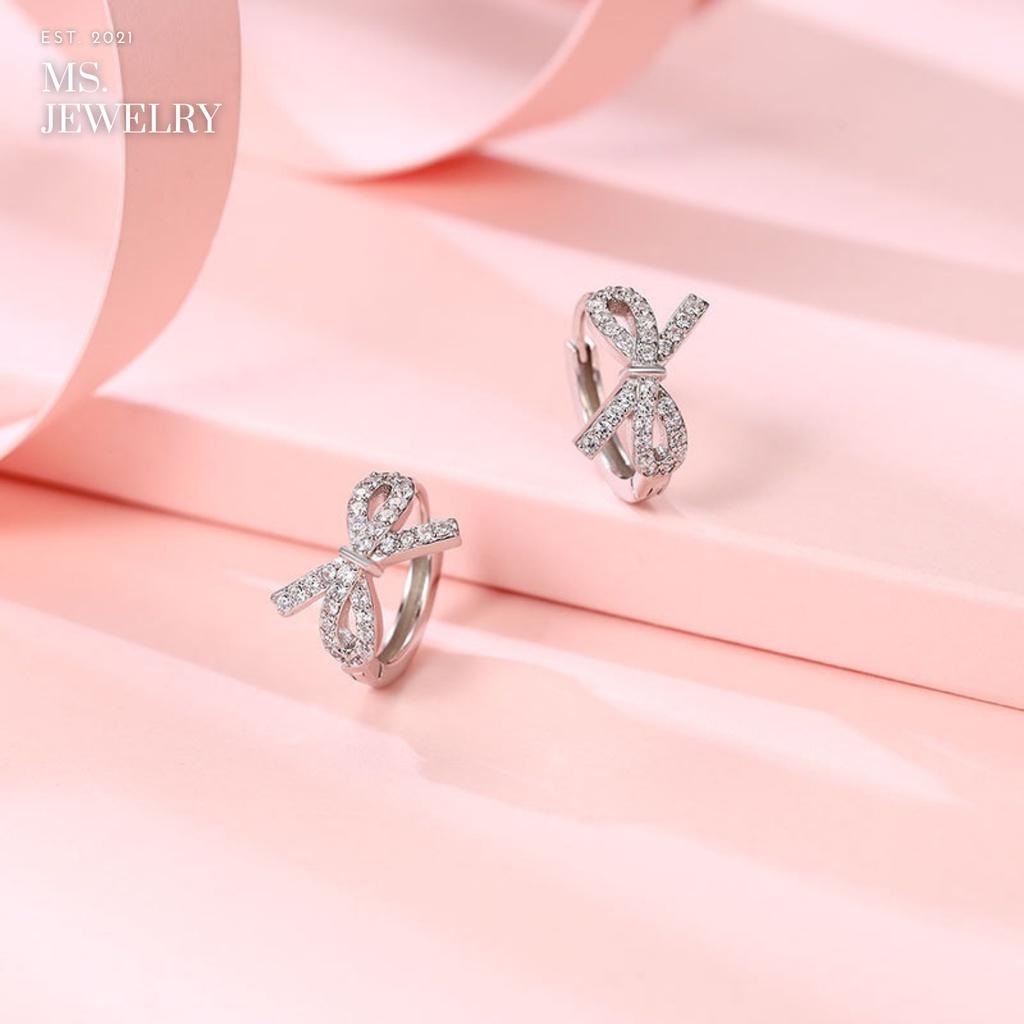 Khuyên Tai Hàn Quốc Bạc S925 Đính Đá CZ KS13