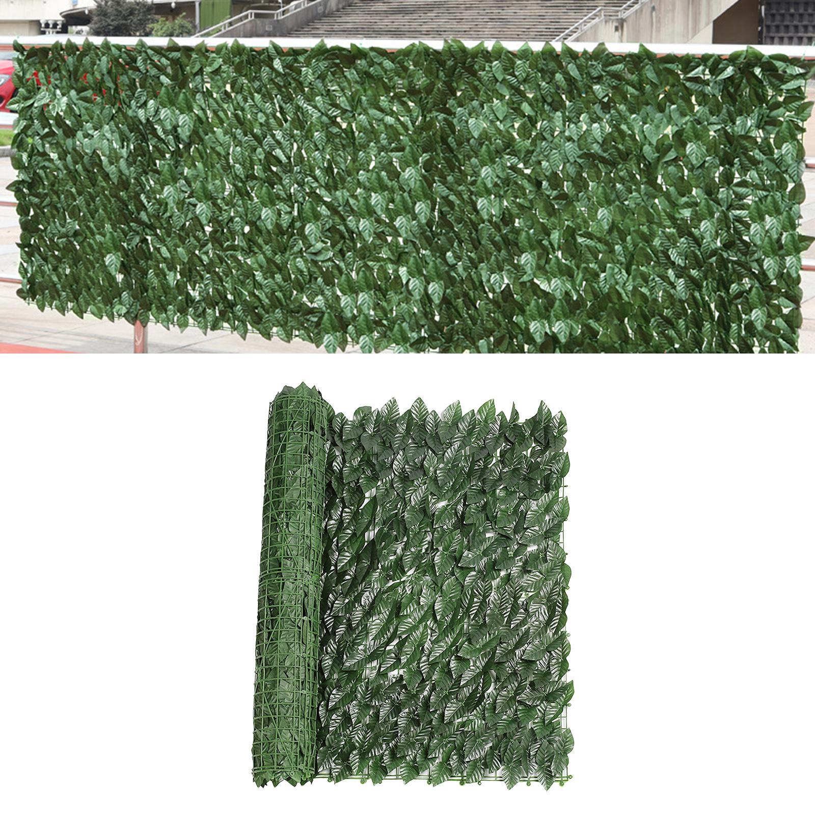 Artificial Faux Leaf Privacy Fence Screen Hedge Garden Decor 3Meter