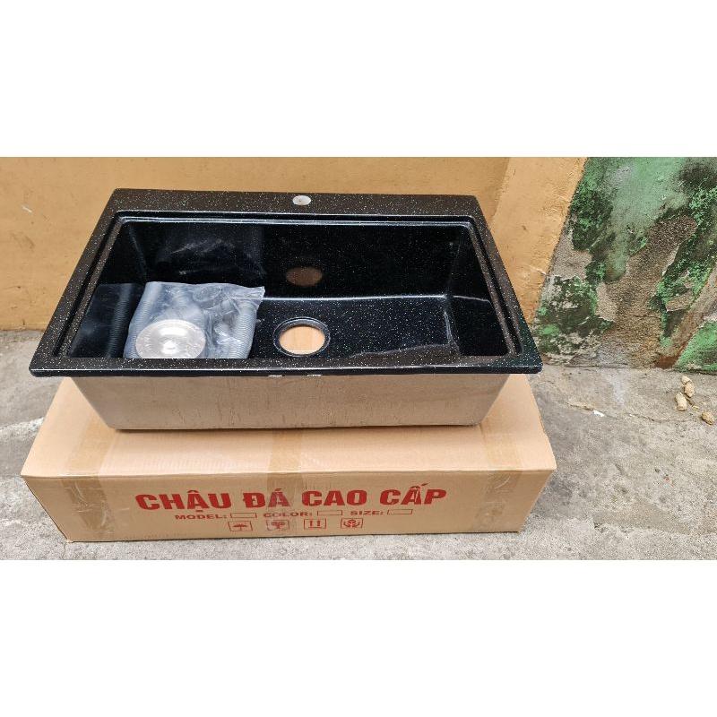 Chậu rửa chén đá nhân tạo 1 hộc đen